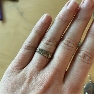 Hammered silver ring